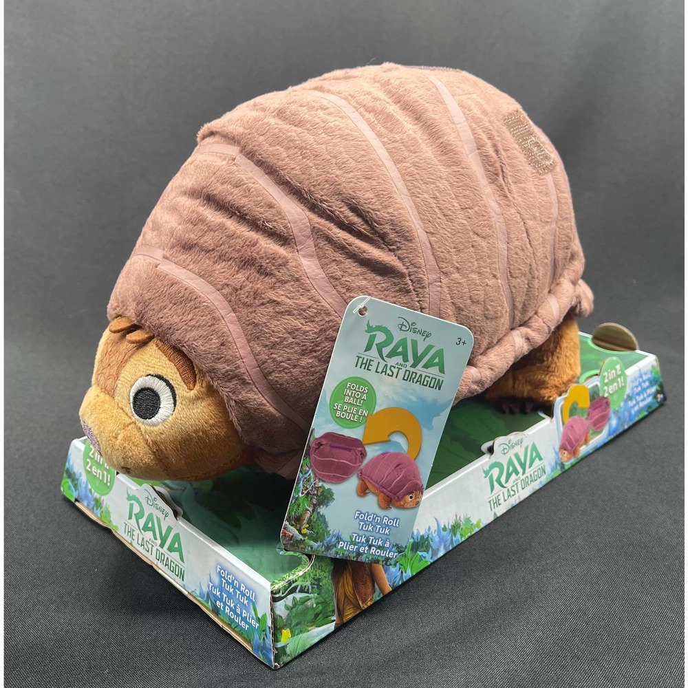 Disney RAYA and The Last Dragon Fold'n Roll Tuk Tuk Plush 2 in 1 Fold into Ball